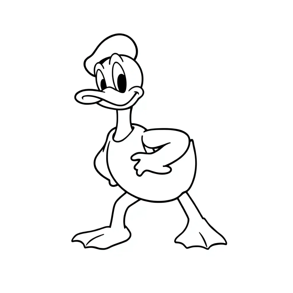 Free Donald Duck Disney Comic Strip Coloring Page