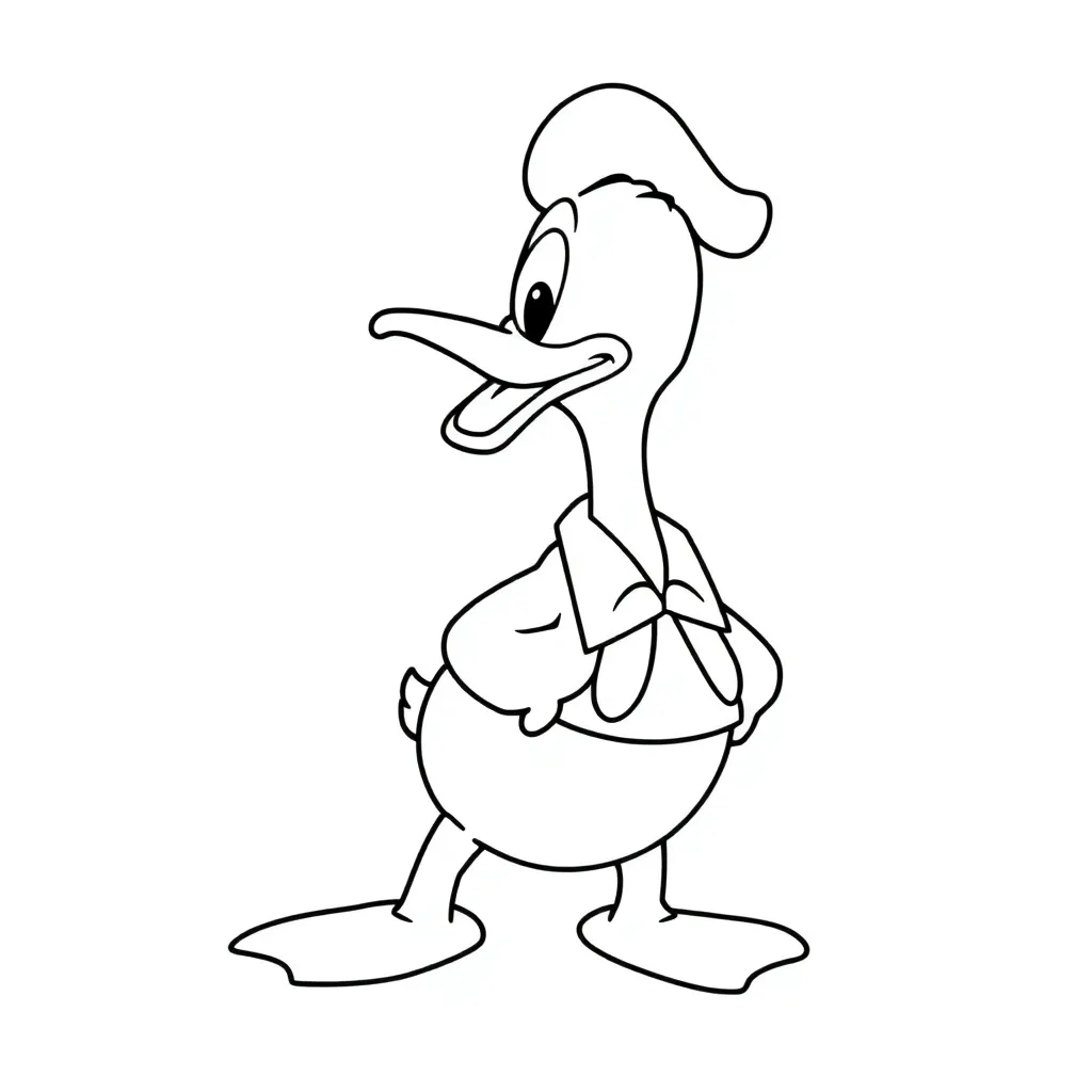 Free Donald Duck Disney Comic Strip Coloring Page
