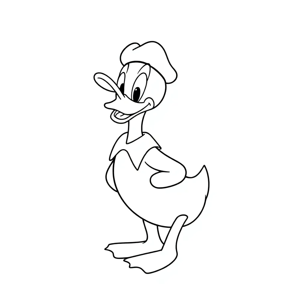 Free Donald Duck Disney Comic Strip Coloring Page