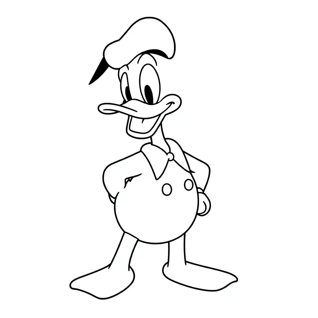 Free Donald Duck Disney Comic Strip Coloring Page