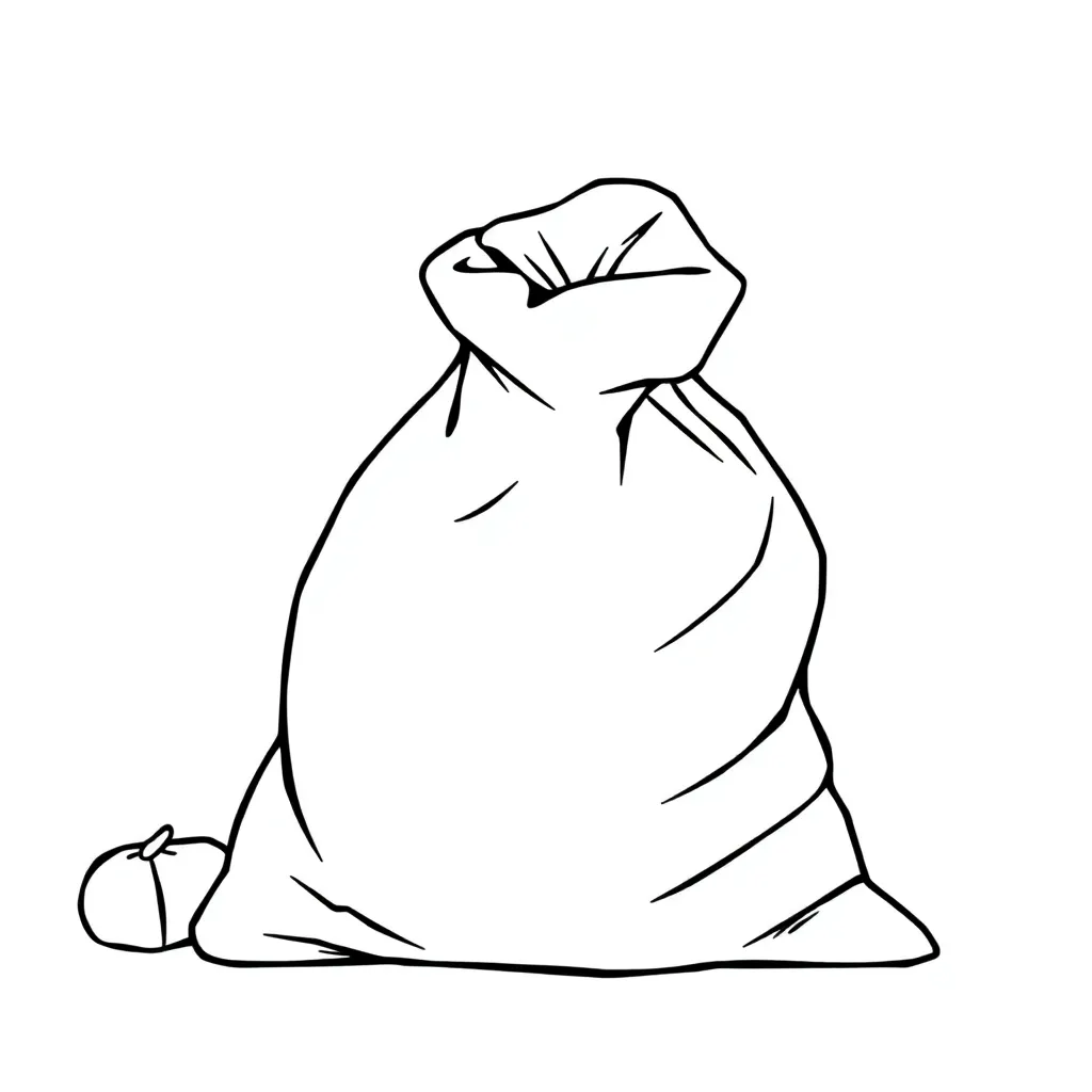 Free Printable Sinterklaas Sack Coloring Page, Holidays, Seasons, Gifts, Sur