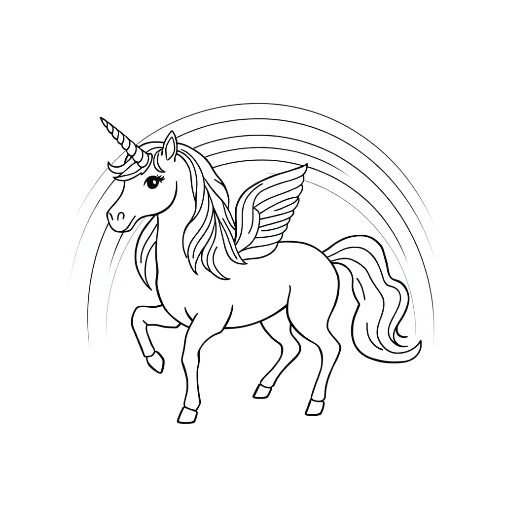Free Printable Cute Unicorn Coloring Page Fantasy Magical Mythical Coloring Sheet