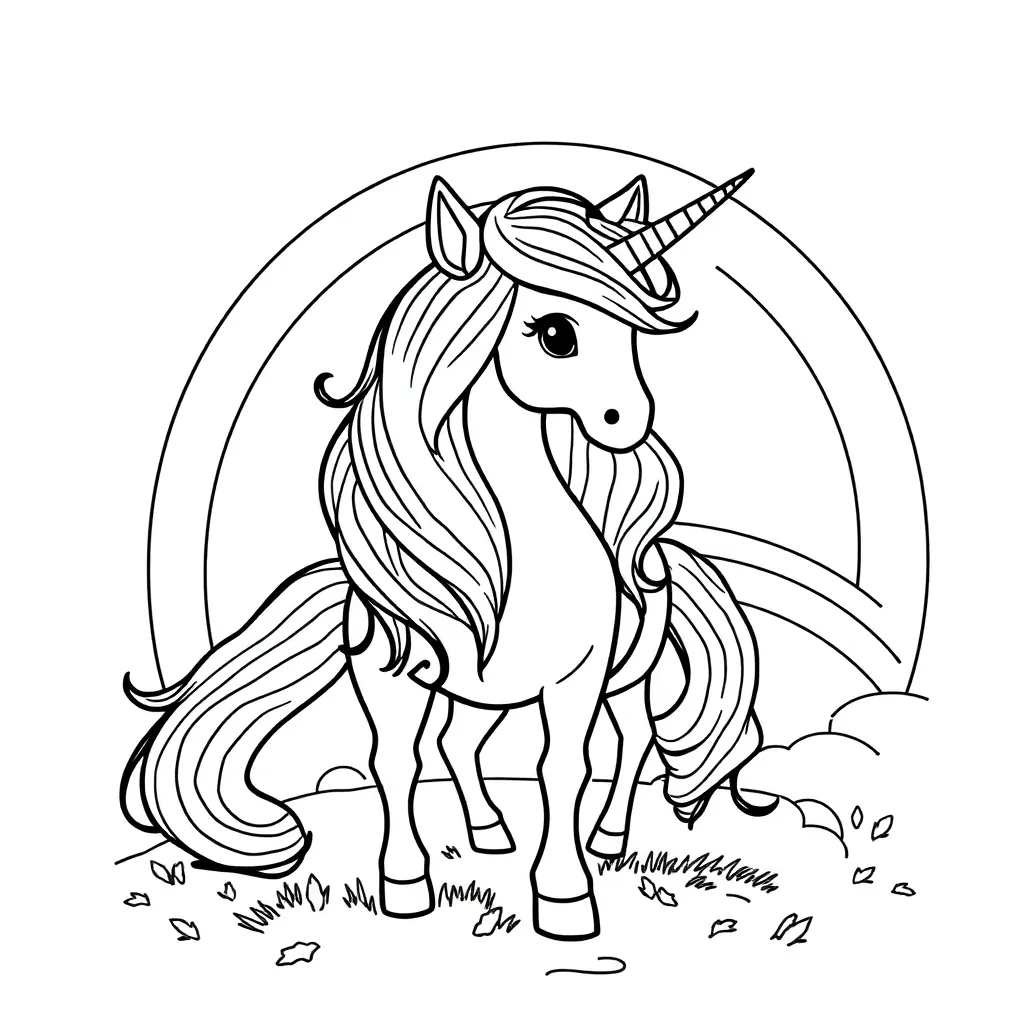 Free Unicorn Coloring Page - Magical & Cute Coloring Sheet