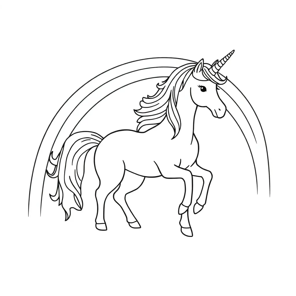 Free Unicorn Coloring Page - Fantasy, Magical, Mythical, Detailed Coloring
