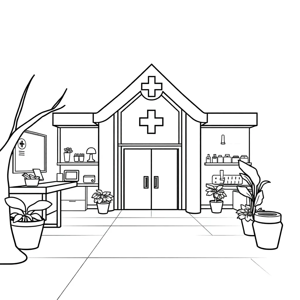 Free Hospital Coloring Pages: Doctor, Nurse, Medical Care Coloring Pages
