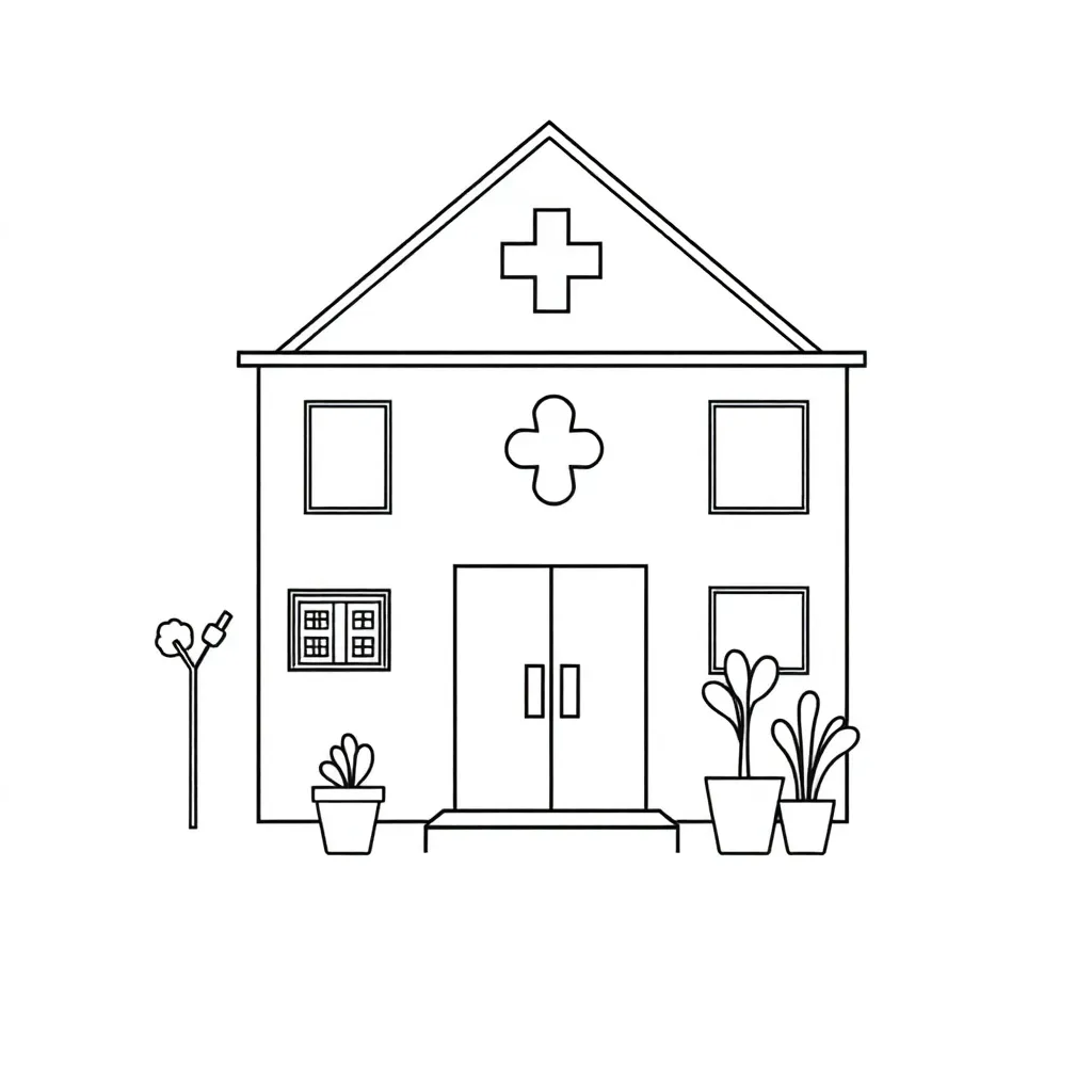 Free Hospital Doctor Nurse Medical Health Coloring Pages