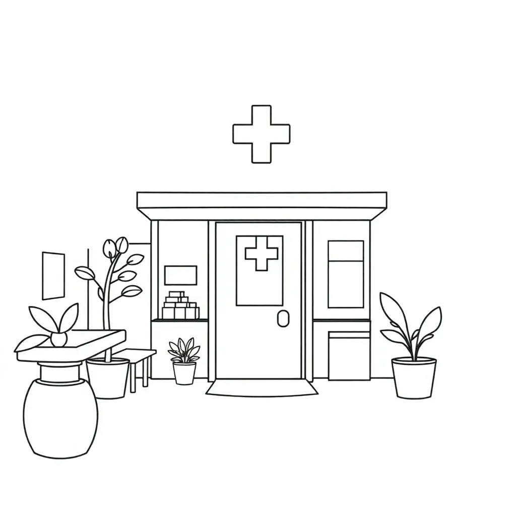 Ziekenhuis Arts Verpleegkundige Medisch Gezondheid coloring page for children