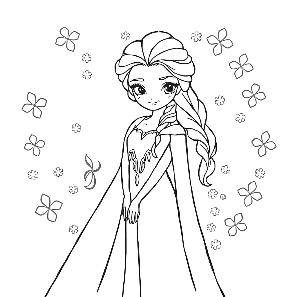 Free Frozen Princess Adventure Disney Coloring Page