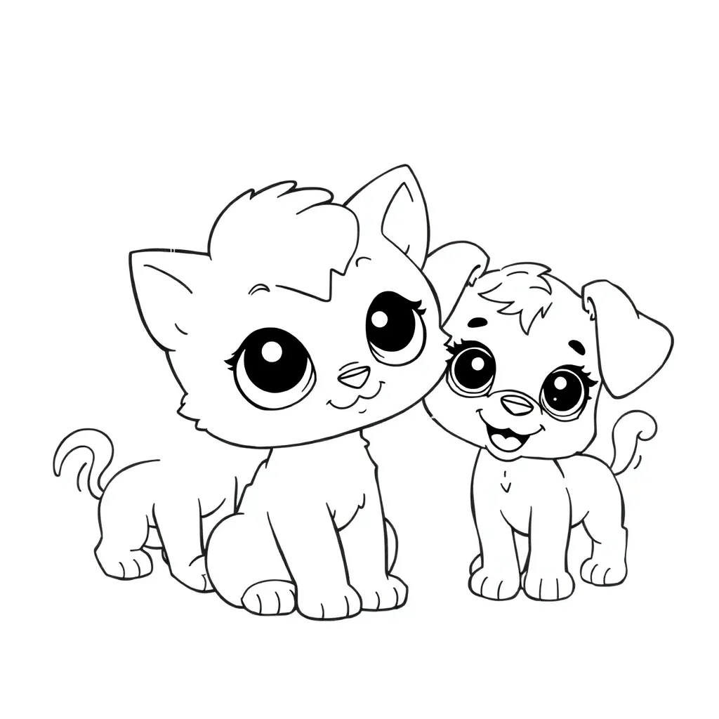 Littlest Pet Shop animal coloring pages for kids