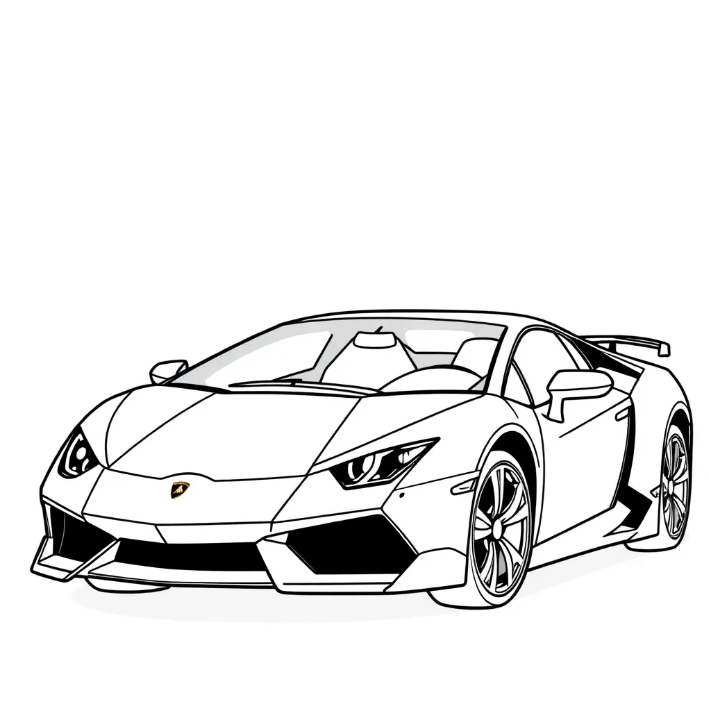 Free Lamborghini Car Coloring Pages for Kids