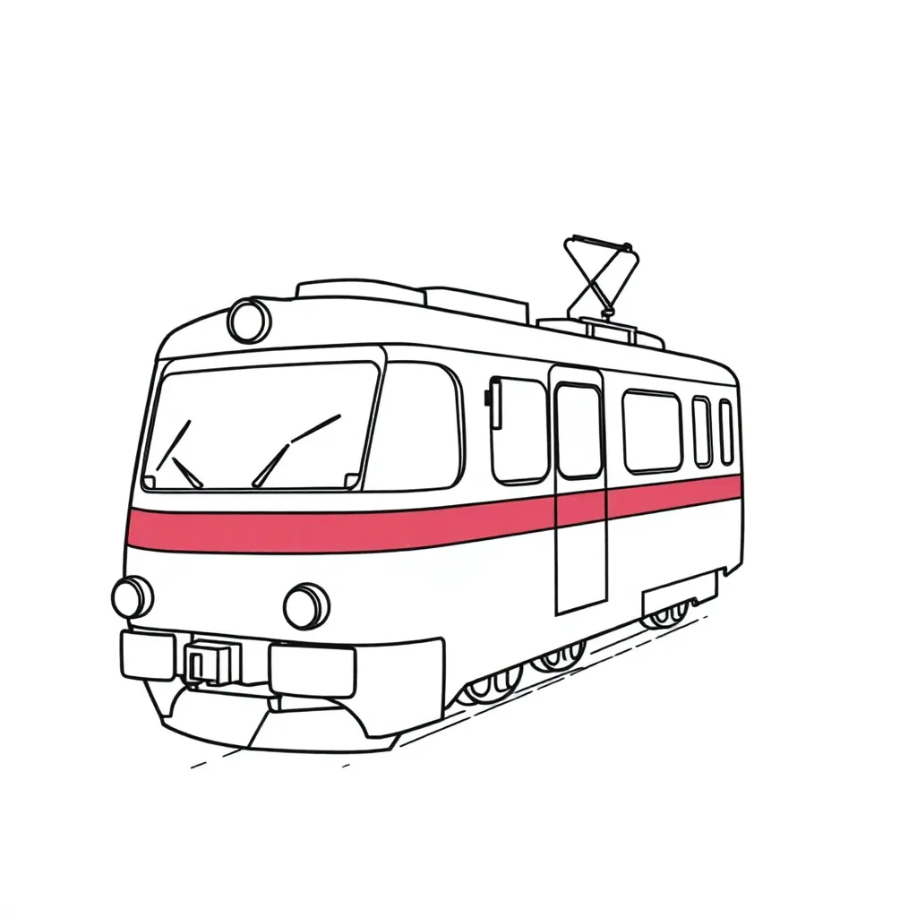 Free Train Steam Locomotive Coloring Page Vintage Transportation Coloring Page