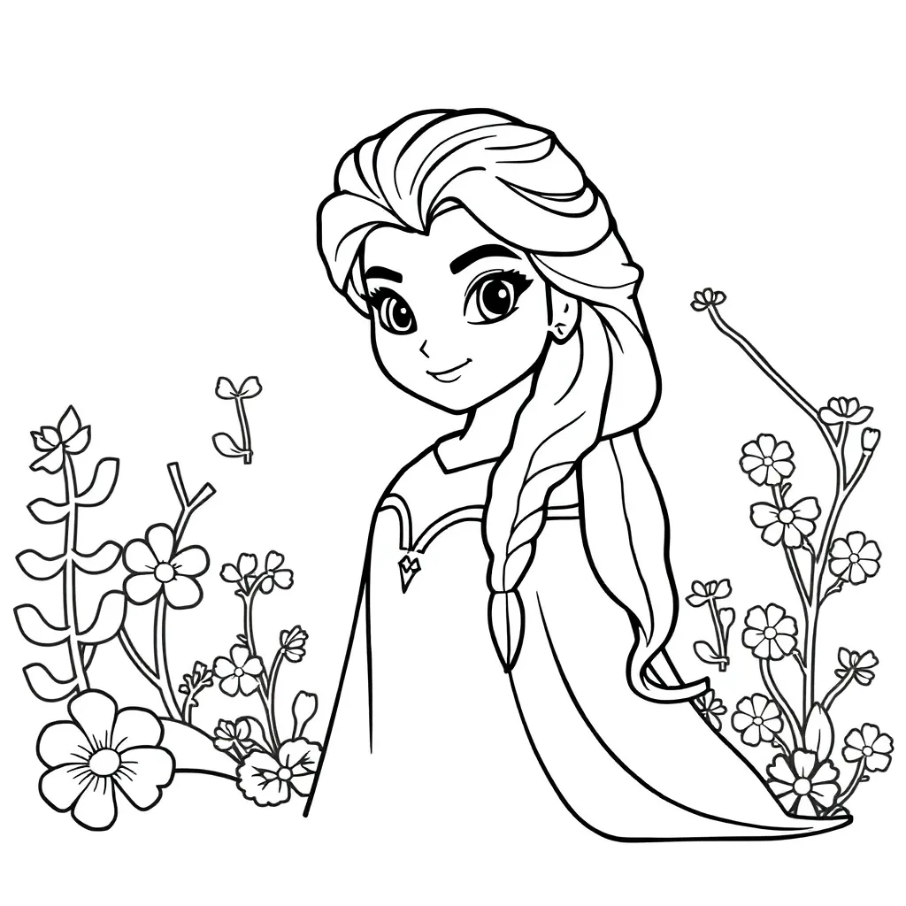 Free Frozen Princess Adventure Disney Coloring Page
