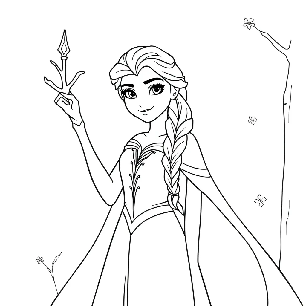 Free Frozen Disney Princess Adventure Coloring Page