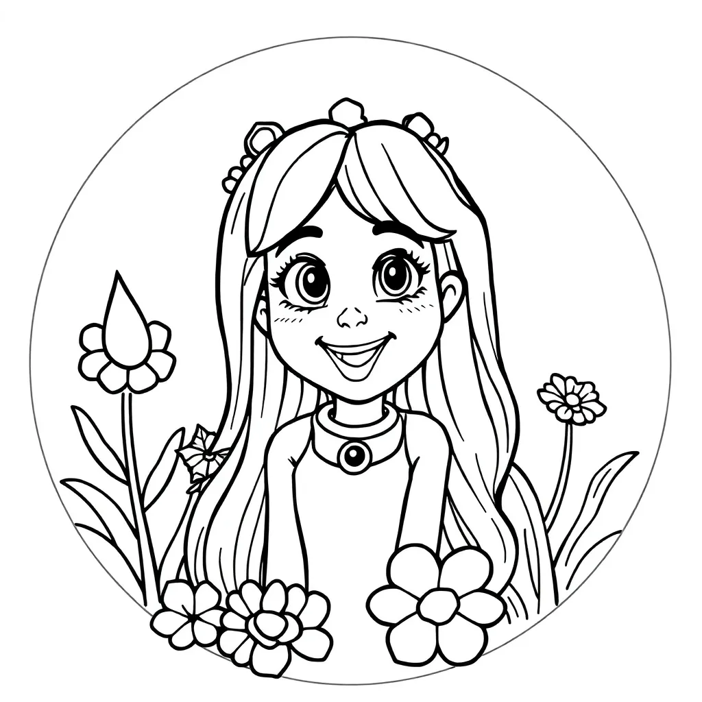 Free Jill Adventure Girl Fantasy Coloring Page