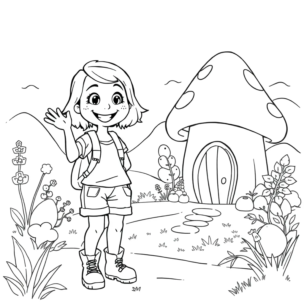 Jill's Adventure: A Colorful Fantasy Coloring Book for Kids