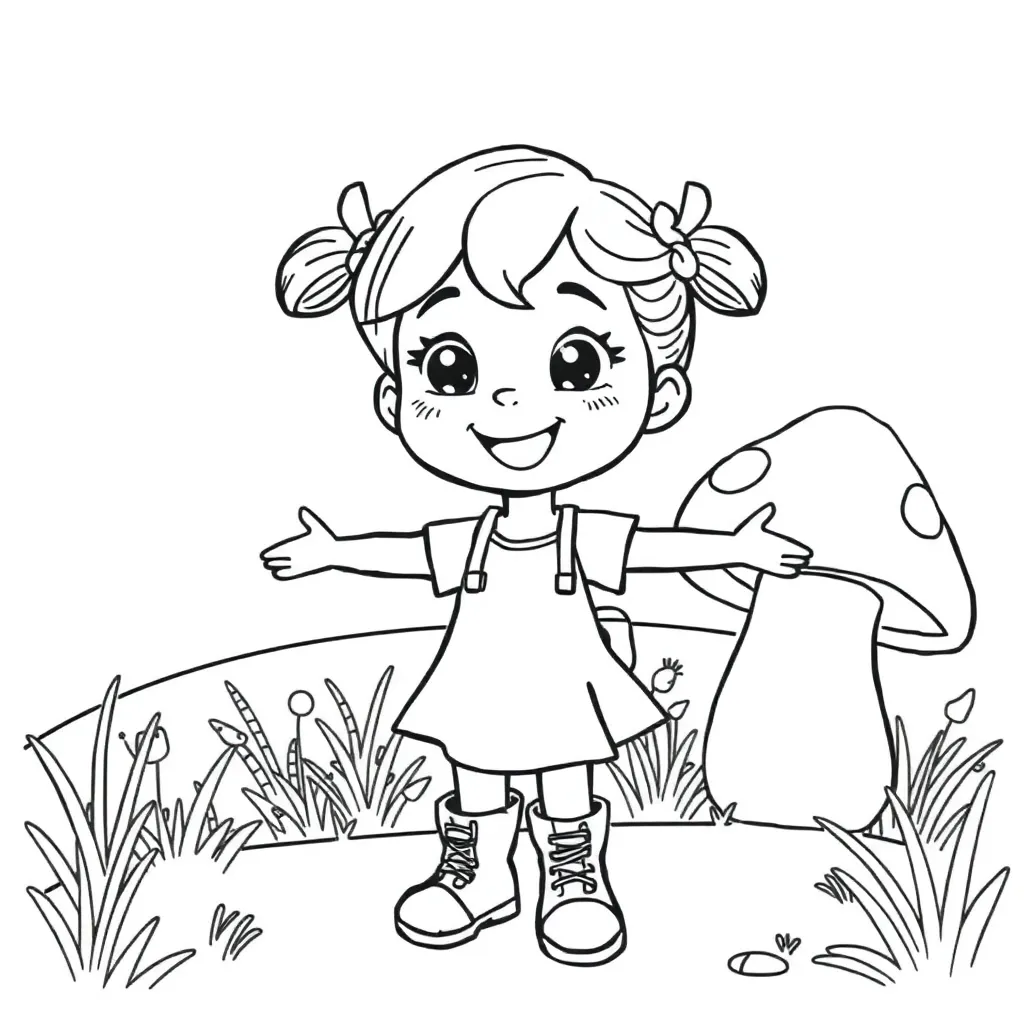 Jill's Adventure: A Colorful Fantasy Coloring Book for Kids