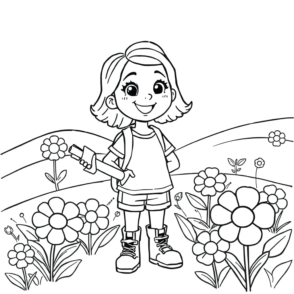 Jill's Adventure: A Colorful Fantasy Coloring Book for Kids