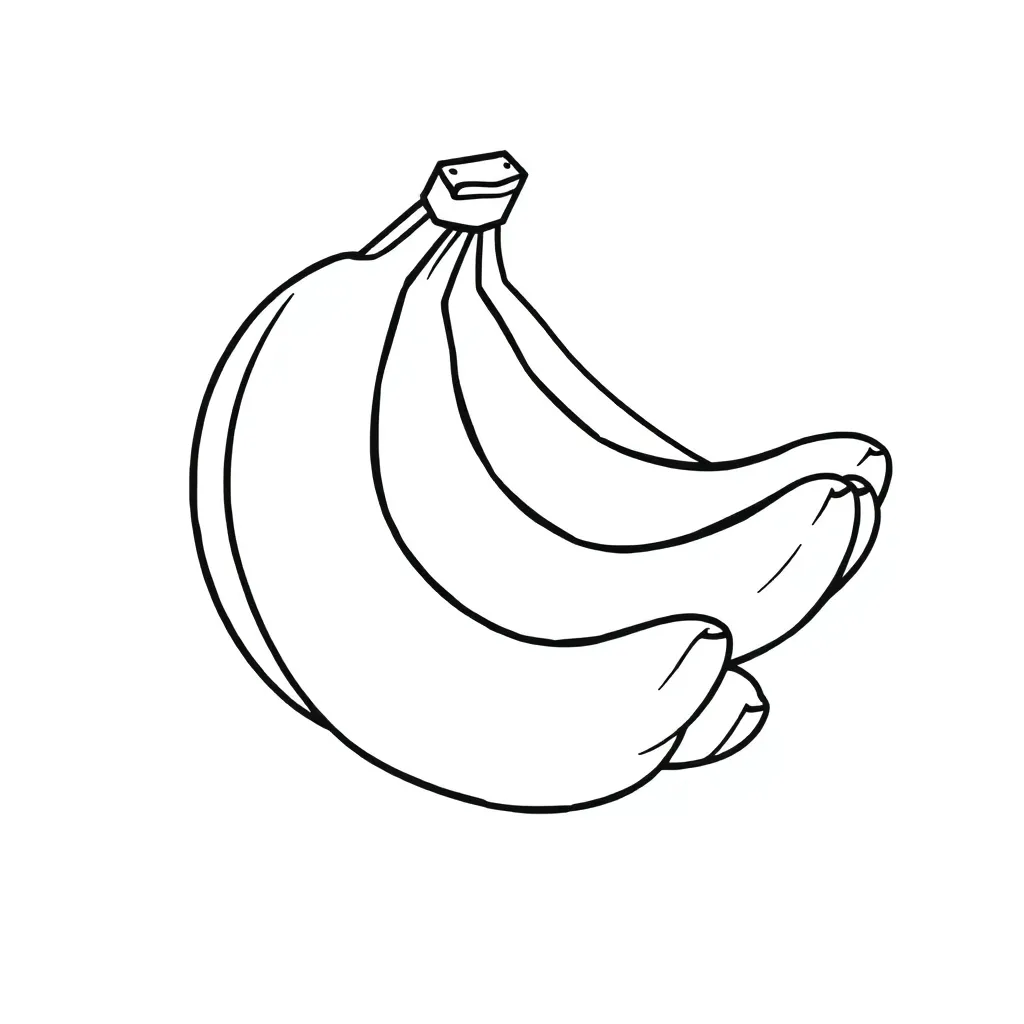 Free Banana Coloring Page for Kids