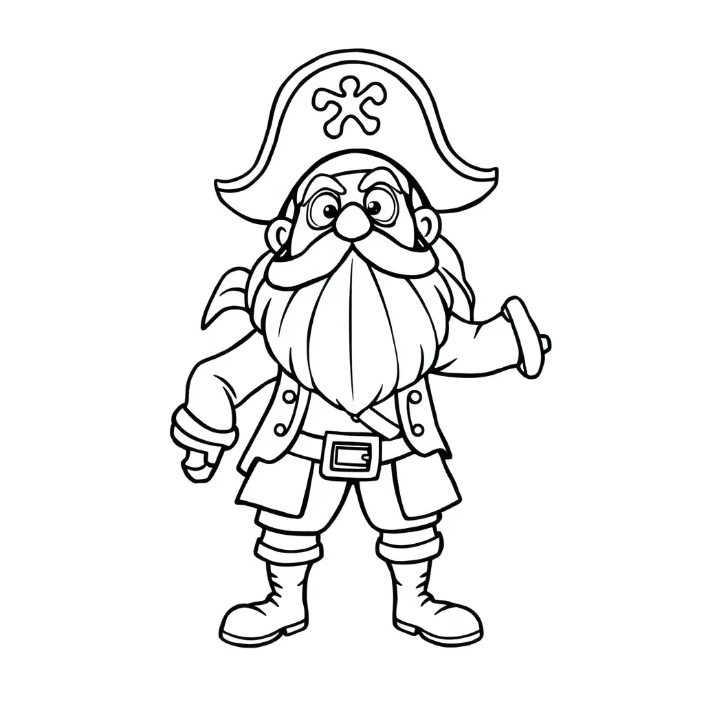 Free Pirate Treasure Map Coloring Page - Adventure & Discovery Coloring Sheet