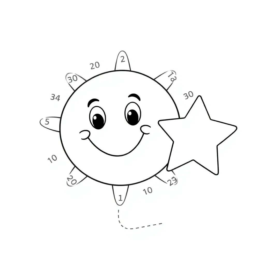 Connecting the dots, puzzle, educational, coloring pages for kids