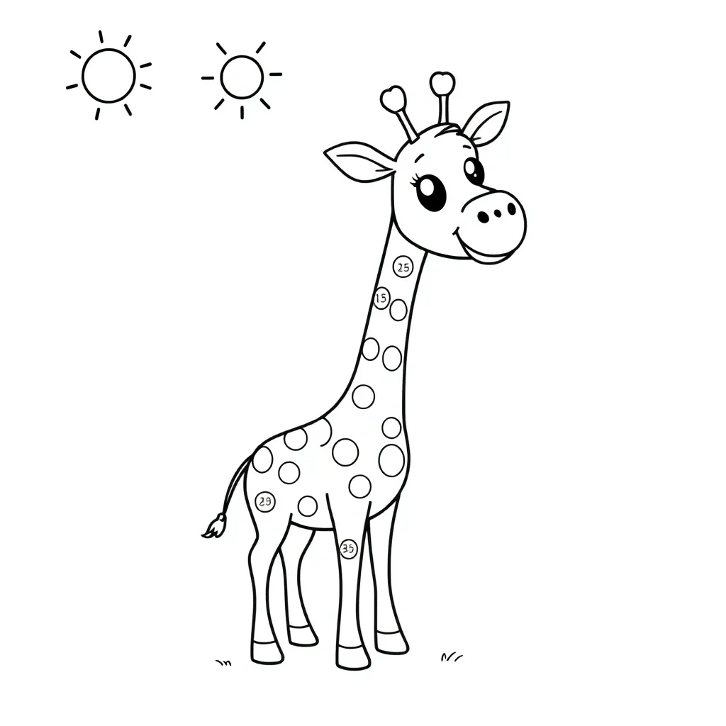 Connecting the dots, drawing, puzzle, educational coloring page for kids