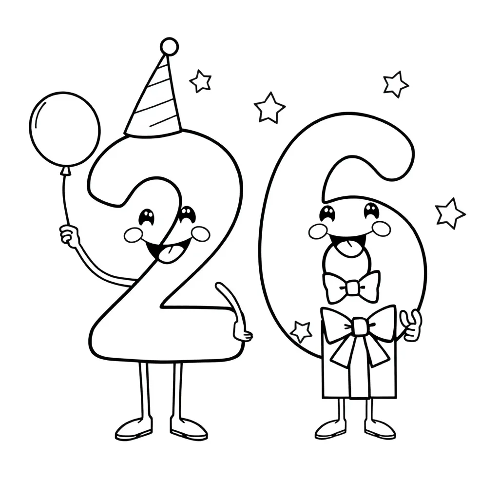 Black and white coloring pages for kids.