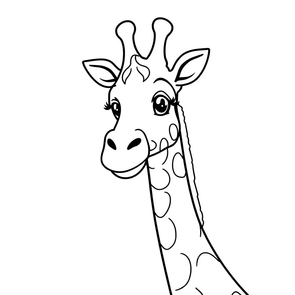 Free Giraffe Safari Animal Coloring Page - African Wildlife Coloring Sheet