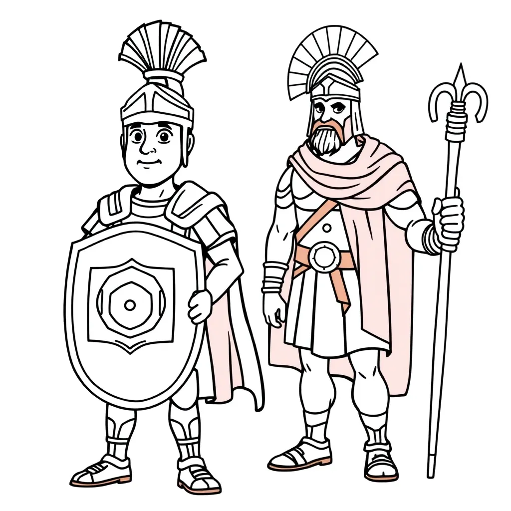 Romeinen Oudheid Leger Soldaten Historisch coloring page for children