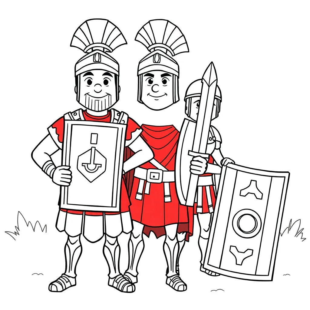 Romeinen Soldaten Leger Historisch Oudheid coloring page for children