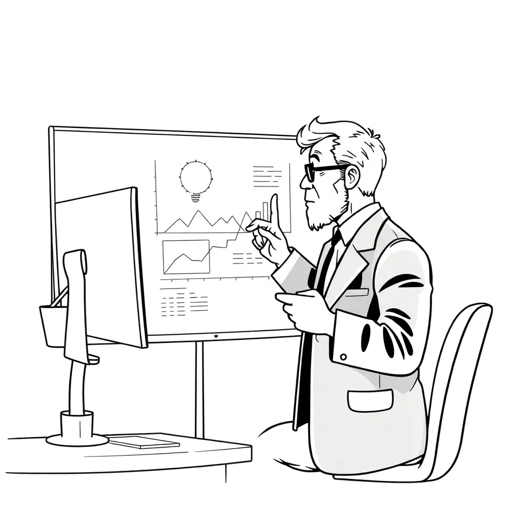 A professor who created a color-in analysis worksheet for kids.