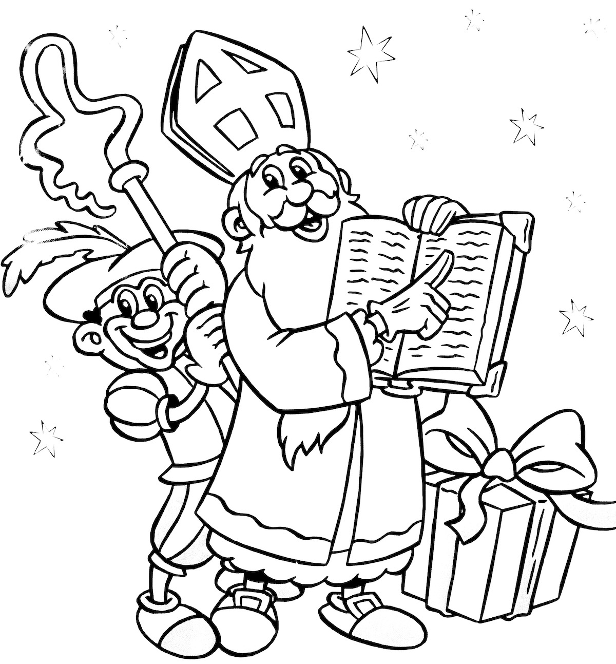 Free Happy Sinterklaas & Piet Coloring Pages for Kids