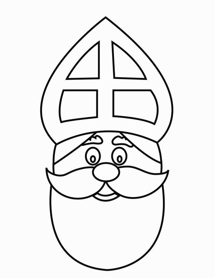 Free Simple Saint Nicholas Coloring Page for Kids