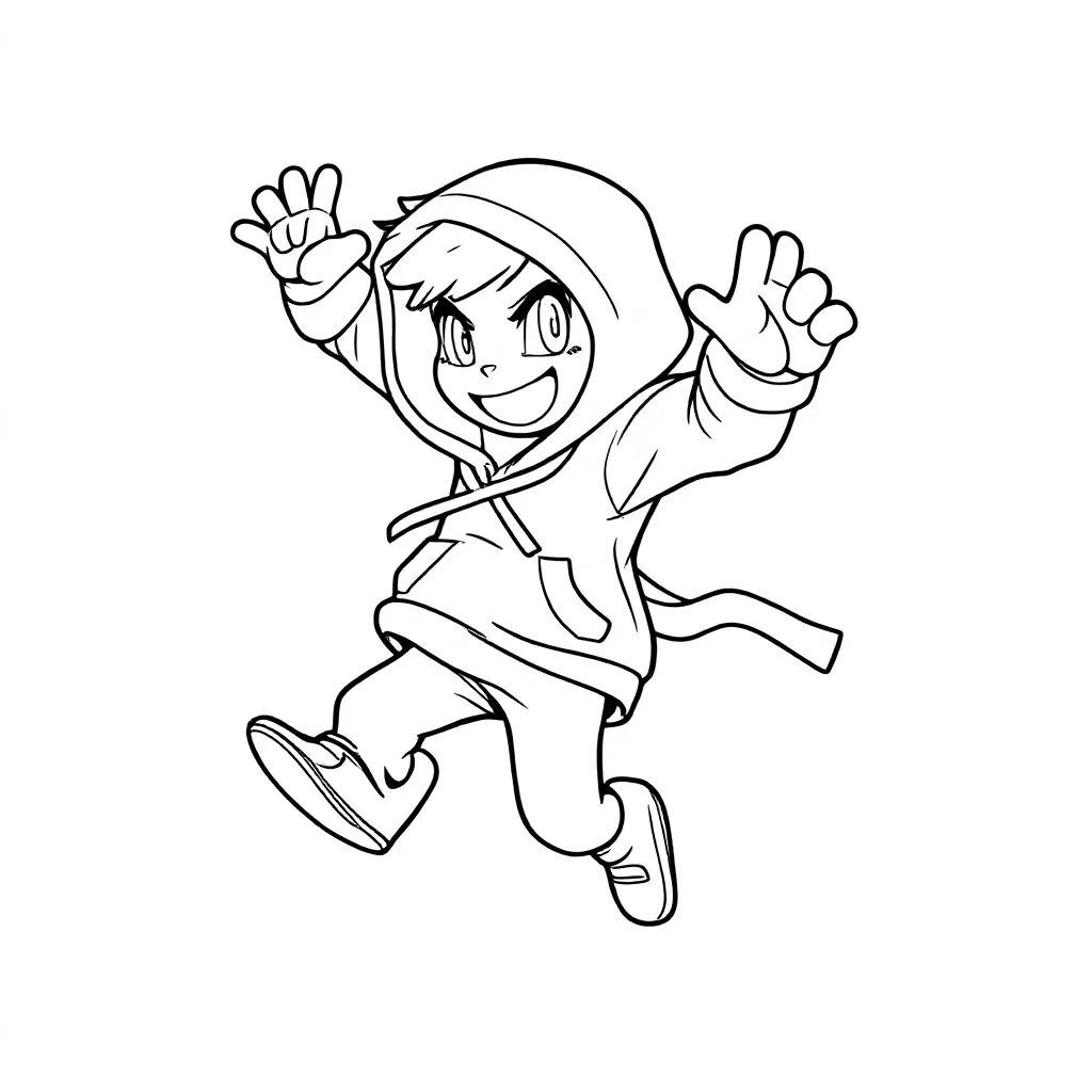 Leon Van Brawl Stars coloring page for children