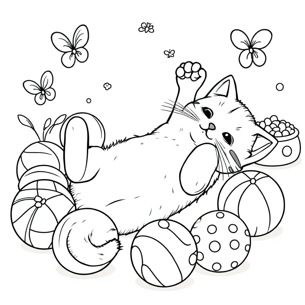 Free Kitten Coloring Page for Kids