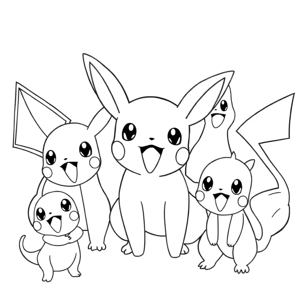 Pokémon coloring page for kids