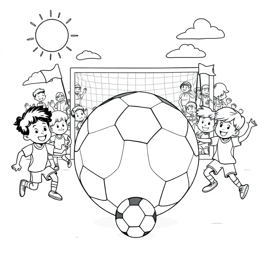 Free Football Coloring Page for Kids