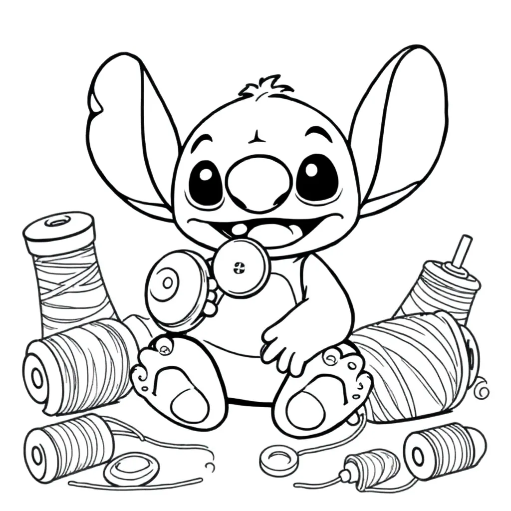 Free Stitch Coloring Page for Kids