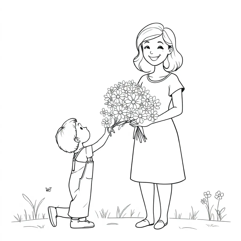 Free Mother's Day Coloring Pages for Kids