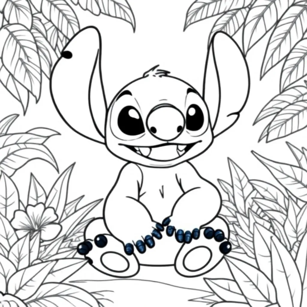 Free Stitch Coloring Page for Kids