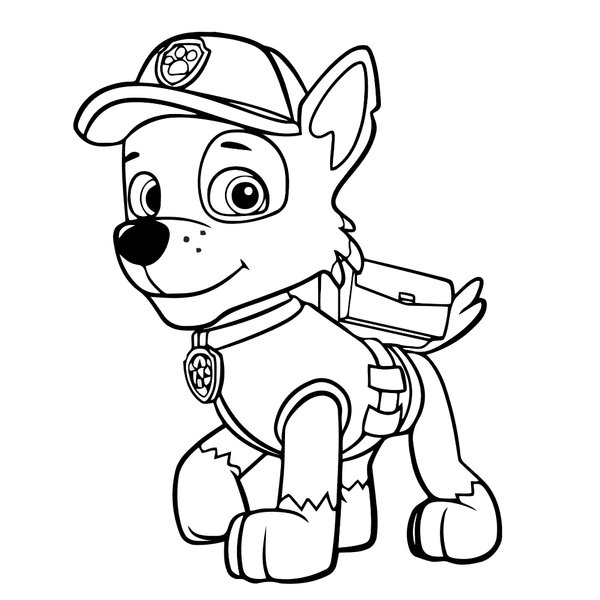Coloring page PAW Patrol Rocky