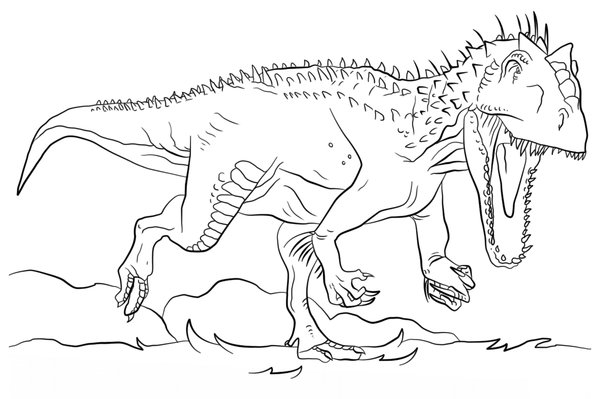 Coloring Page Dinosaur T-Rex