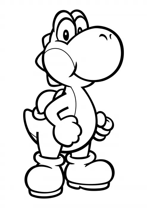 Coloring page Mario Yoshi