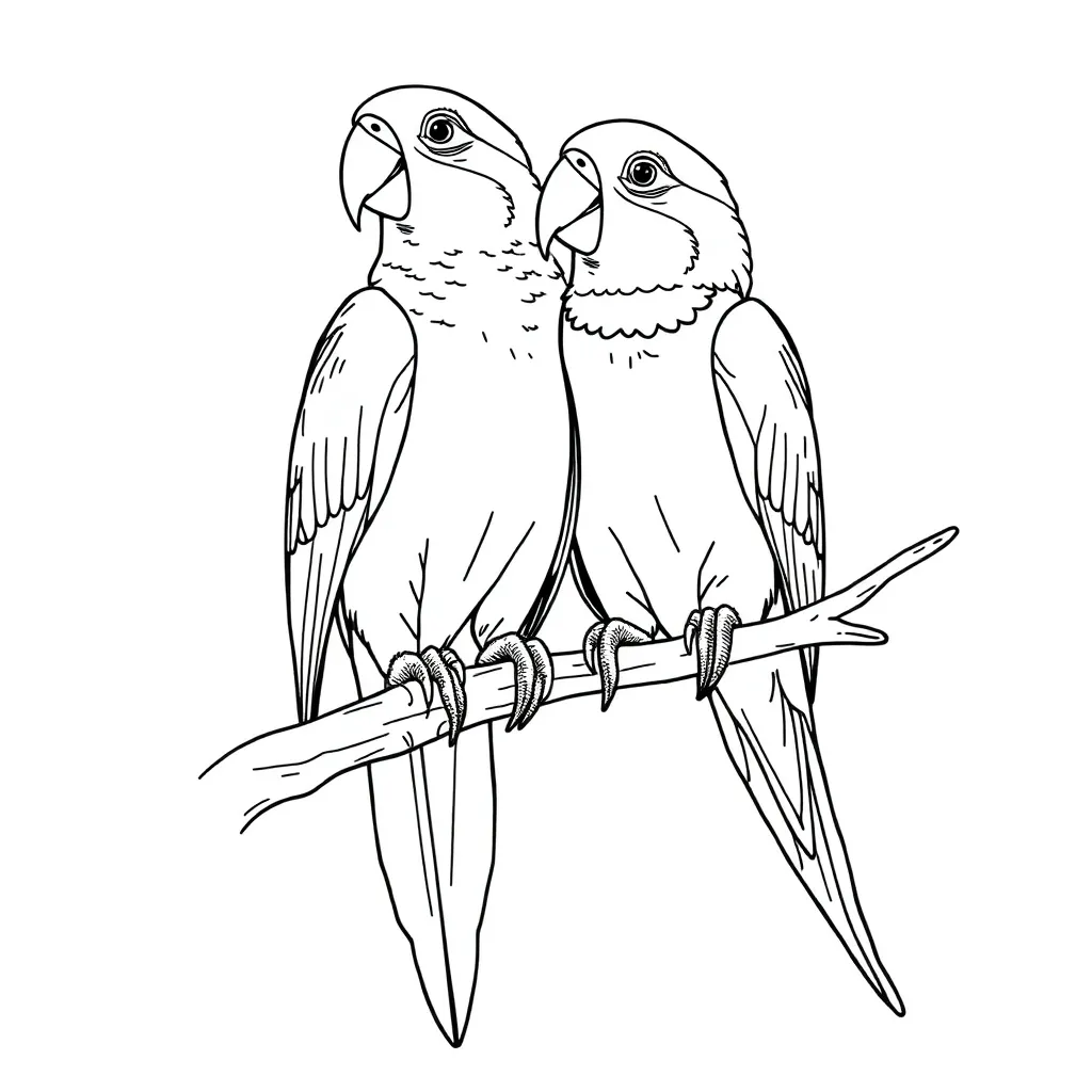 Kleurplaten Papegaai coloring page for children