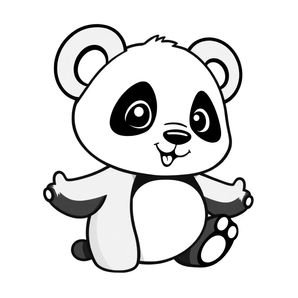 Plantilla de colorear Panda Gratis Plantillas de Colorear Panda para Niños