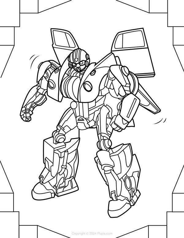 Bumblebee coloring page for children