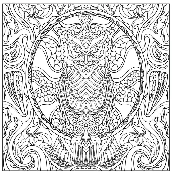 Adult Owl Coloring Page