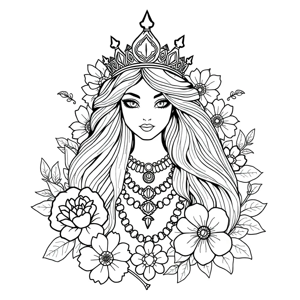 Prinsessen Kleurplaten coloring page for children