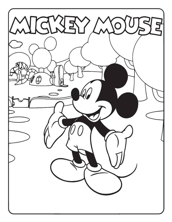 Coloring page Mickey Mouse for Clubhouse