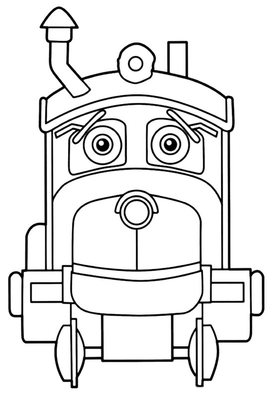 Coloring Page Train Chuggington Stoomboemel Piet