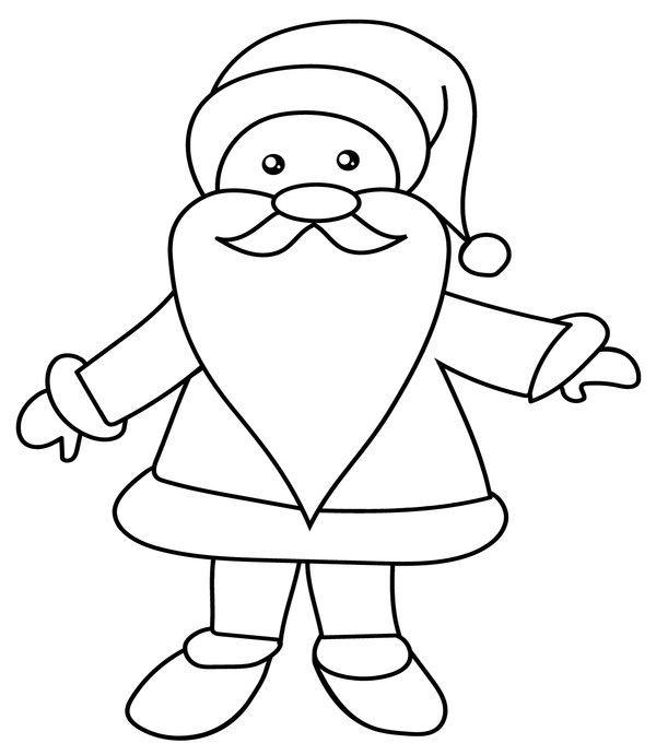 Simpele Kerstman coloring page for children